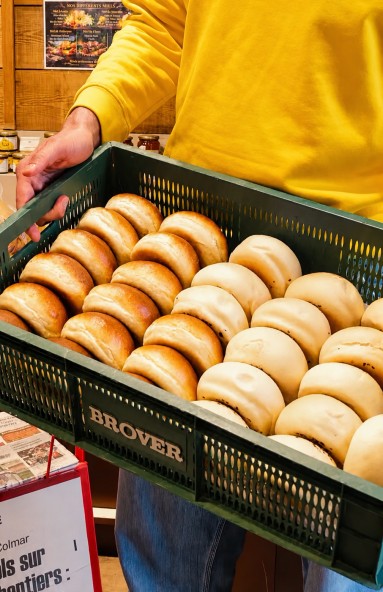 Buns potato faits maison chez Grumsh Colmar